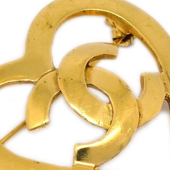 Chanel CC Heart Brooch Gold 95P 191786 - Picture 4 of 4